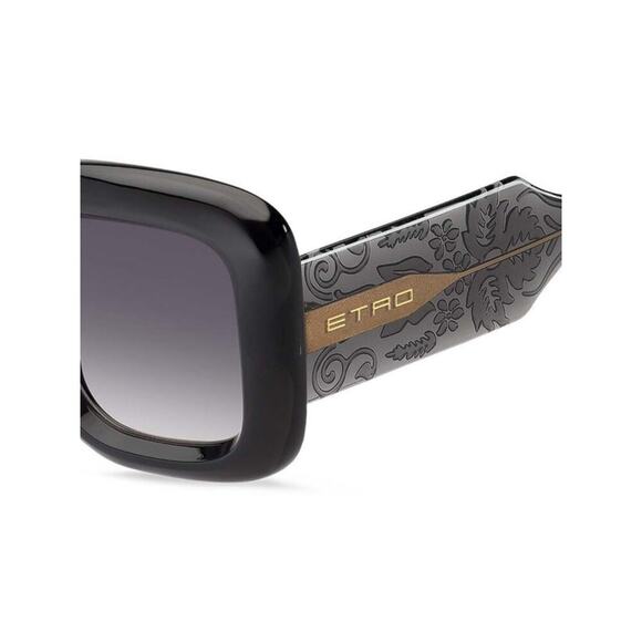 New Etro ETRO0015/S 0KB79O Dark grey Square Sunglasses, Authentic